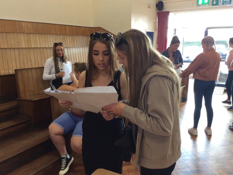Students collect their results at Ebor Academy Filey.