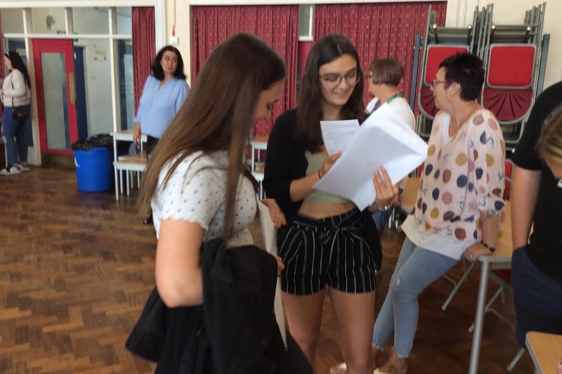 Students collect their results at Ebor Academy Filey.
