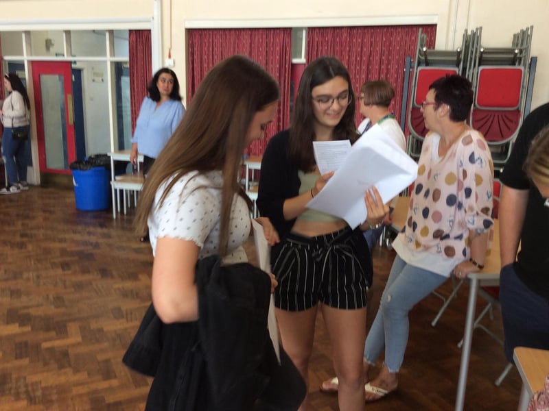 Students collect their results at Ebor Academy Filey.