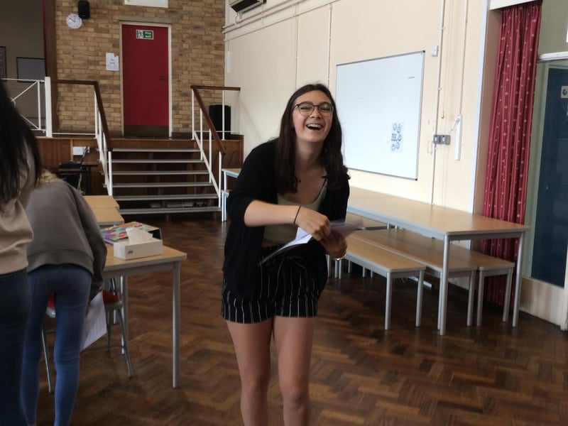 Joy as students collect their results at Ebor Academy Filey.