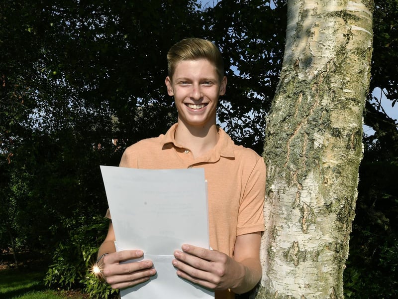 Flynn Duncan-Fewster pleased with his results at Scalby School.