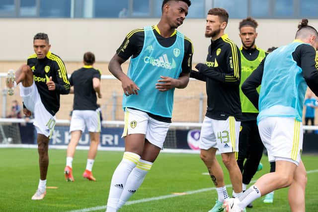 FULLY INITIATED - By the end of Leeds United's game at Manchester United Junior Firpo will have a much fuller understanding of what it means to be Leeds. Pic: Bruce Rollinson.