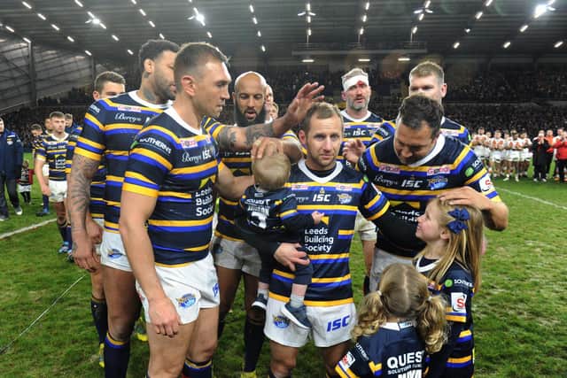 Rob Burrow has not been to Headingley on a match day since playing alongside some fellow club legends in January, 2020. Picture by Steve Riding.