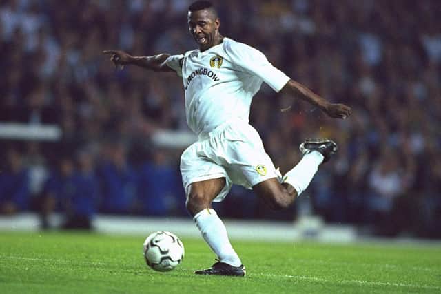 WHITES LEGEND: Former Leeds United centre-back star and captain Lucas Radebe. Picture by Phil Cole/Allsport via Getty Images.