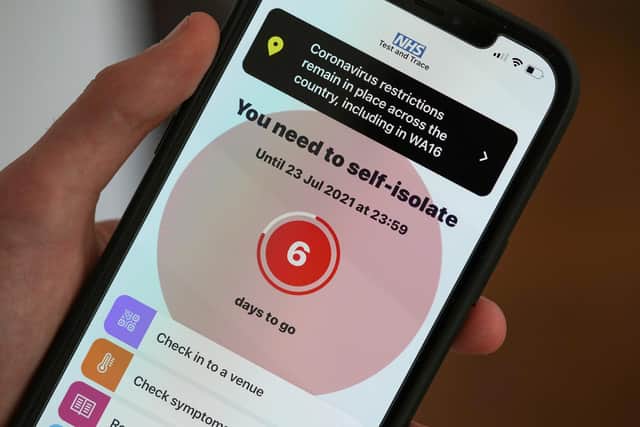 The NHS app.
Picture: Getty Images.