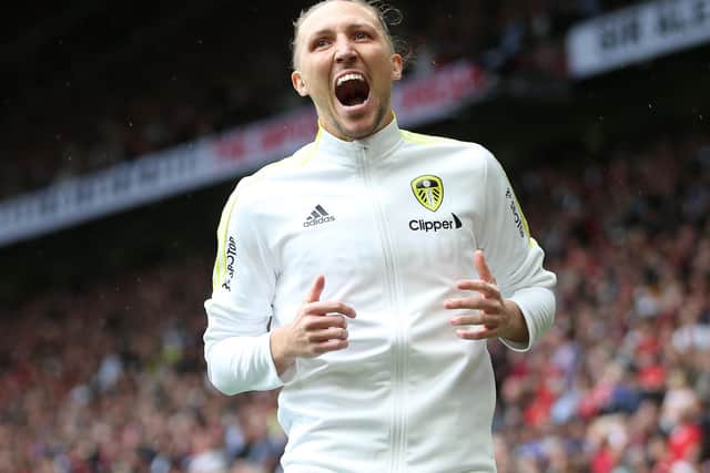 STEAL OF A SIGNING: Leeds United right-back Luke Ayling, pictured warming up prior to Saturday's clash against Manchester United at Old Trafford. Photo by Alex Morton/Getty Images.
