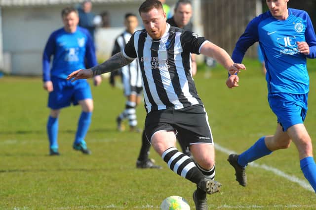 Jamie Miller led the way with a hat-trick as Hall Green United kicked off their West Yorkshire League Premier Division campaign with a 5-2 victory at Headingley AFC First after trailing 2-1 at half-time. Picture: Steve Riding.