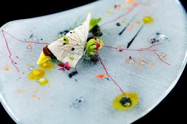 A dish served up at fine dining restaurant the Man Behind the Curtain using fish from the nearby Leeds Kirkgate Market. Picture: Jonathan Gawthorpe