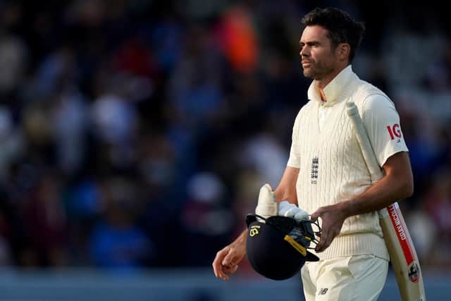 Over and out: England's James Anderson leaves the field after being the last man out, dismissed by India's Mohammed Siraj. Picture:   Zac Goodwin/PA Wire.
