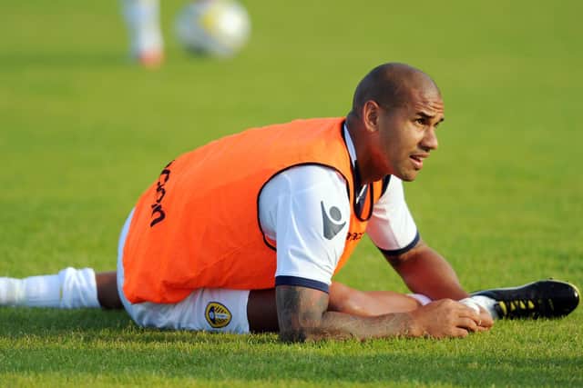 Leeds United defender Paddy Kisnorbo warms up during pre-season. Pic: Steve Riding