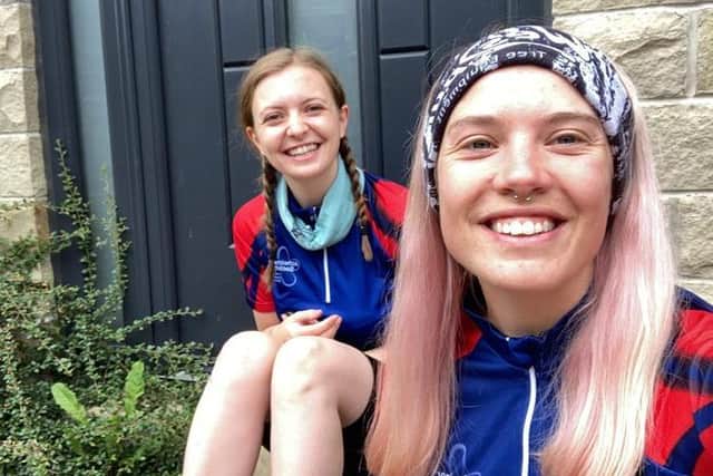 Maggie Hookes and Bridget Alexander are cycling from Saltaire to Skye in Scotland to raise money for Alzheimer's Society.