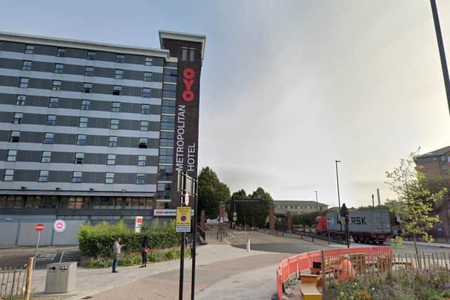 Sheffield Metropolitan Hotel, where a boy is reported to have fallen to his death