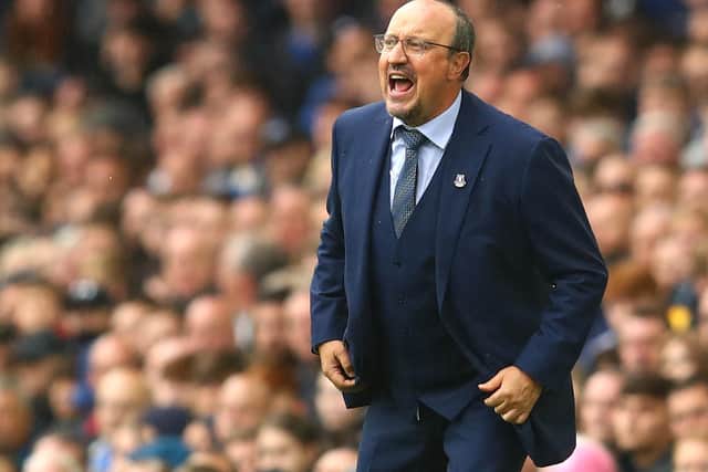 'ADVANTAGE': For Leeds United head coach Marcelo Bielsa in the eyes of new Everton boss Rafa Benitez, above, pictured during last weekend's 3-1 victory against Southampton at Goodison Park. Photo by Chris Brunskill/Getty Images.