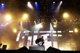 James Dean Bradfield, of the Manic Street Preachers, on stage at Leeds Festival in 2001. Picture: Mark Bickerdike
