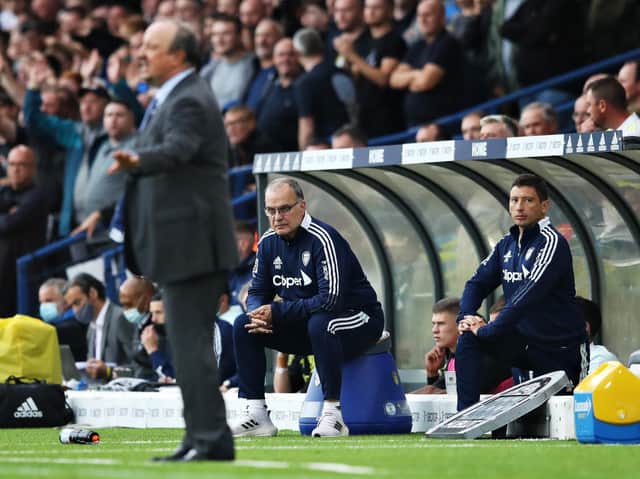 TACTICAL BATTLE - Marcelo Bielsa's Leeds United went toe-to-toe with Rafa Benitez' Everton at a packed Elland Road. Pic: Getty