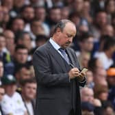 HAPPY: Everton boss Rafa Benitez was more than satisfied with his side after Saturday's 2-2 draw against Leeds United at Elland Road, above. Photo by Marc Atkins/Getty Images.