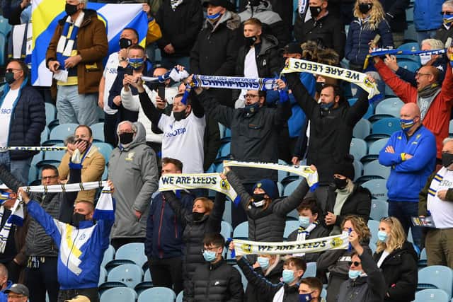 Leeds United supporters at Elland Road in May. Pic: Getty