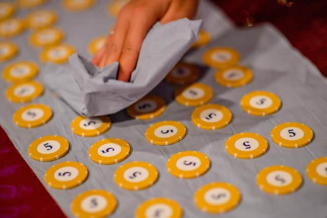 Library image of gambling chips. The UK's most deprived areas have more than ten times the number of betting shops than the most affluent parts of the country, new research shows.
