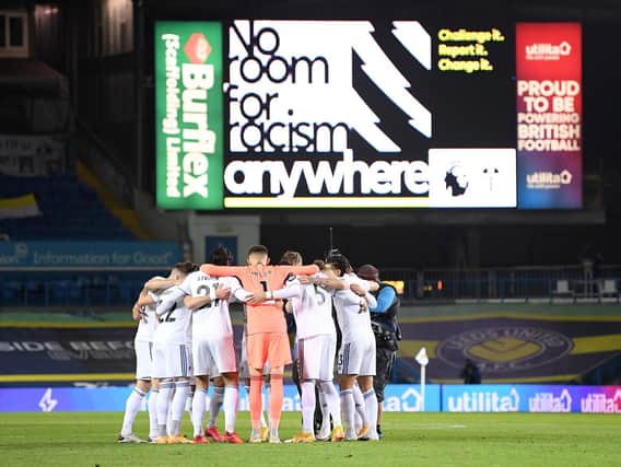 Leeds United have been vocal in their stance about no room for racism in society. Pic: PA Wire