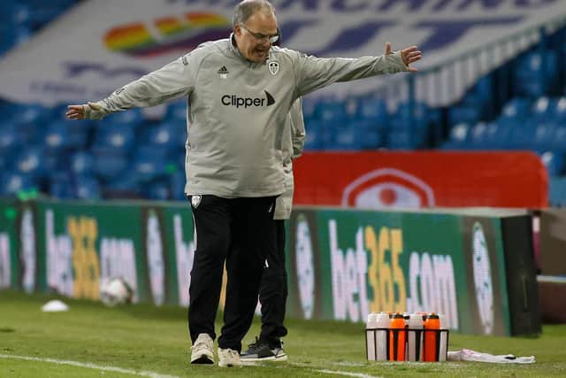 CHANCE GONE: Marcelo Bielsa saw his Leeds United side crash out of the Carabao Cup at the first hurdle last year after a defeat on penalties to Hull City, above. Photo by Phil Noble - Pool/Getty Images.