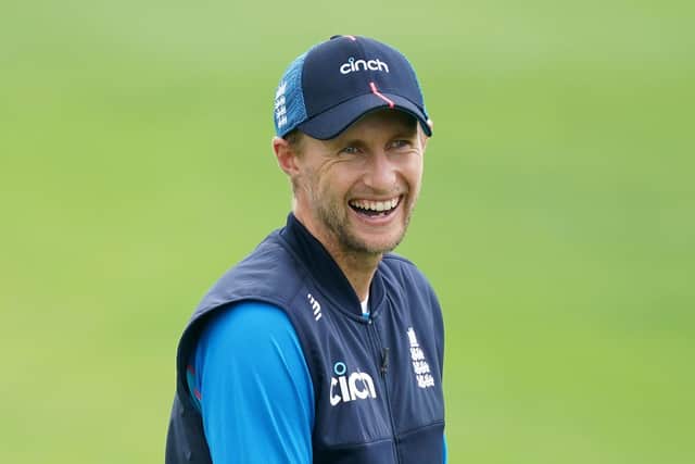 STAYING UPBEAT: England's Joe Root during a nets session at Emerald Headingley, Leeds. Picture: Mike Egerton/PA Wire.