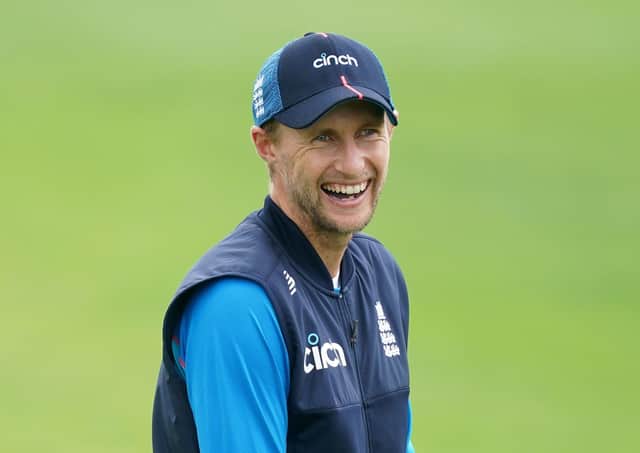 STAYING UPBEAT: England's Joe Root during a nets session at Emerald Headingley, Leeds. Picture: Mike Egerton/PA Wire.
