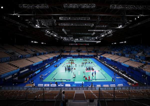 ALMOST THERE: A general view during a Boccia training session ahead of the Tokyo 2020 Paralympic Games at Ariake Gymnastics Centre. Picture: Kiyoshi Ota/Getty Images