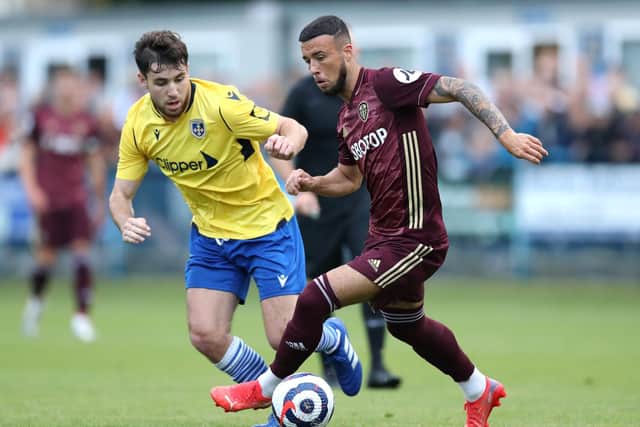 Sam Greenwood in action against Guiseley.