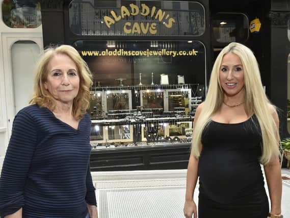Mum-and-daughter team Roberta Swift, 67, and Jessica Spencer, 40, run Aladdin's Cave in Queens Arcade