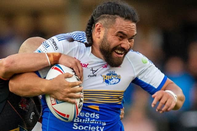 Reigning Super League champions St Helens are believed to be in the hunt for the signature of Leeds Rhinos and Tonga centre Konrad Hurrell. Picture: Bruce Rollinson/JPIMedia.