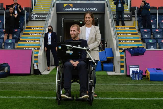 LEGEND: Josh Warrington has taken inspiration from Leeds Rhinos legend Rob Burrow ahead of his next fight. Picture: Jonathan Gawthorpe.