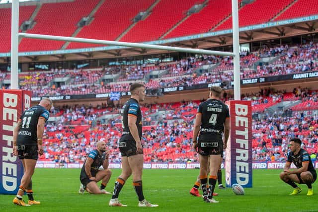 Wembley dejection for Castleford Tigers. Picture by Bruce Rollinson,