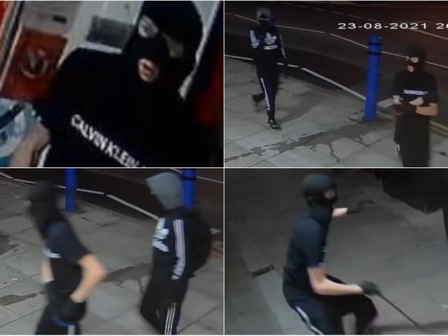 Police have released these CCTV images of two suspects they want to identify in connection with an attack in Halton.