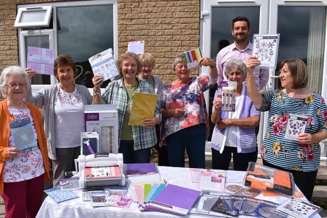 Members of the Micklefield Craft Group with Lewis Stokes of The Banks Group.