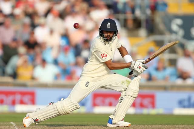England's Haseeb Hameed bats during day one of the cinch Third Test match at the Emerald Headingley, Leeds. Picture: PA.
