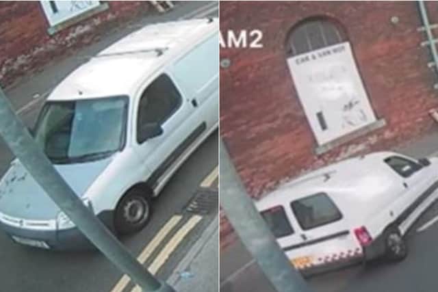 Police have released this CCTV image of the Citroen Berlingo used in the robbery.