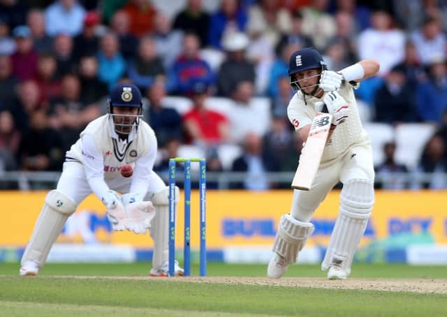 England's Joe Root in action at Headingley. Picture: Nigel French/PA