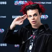 Yungblud arrives at Samsung KX in London, ahead of his live performance alongside London Community Gospel Choir and artist Aries Moross, to launch the Samsung Galaxy Z Fold3 and Z Flip3 devices which go on sale on Friday. Picture date: Thursday August 26, 2021.
PA