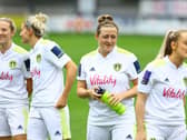 Bridie Hannon lines up alongside teammates before kick-off.