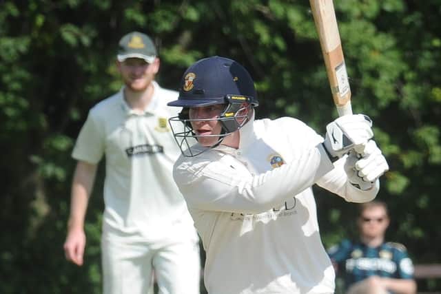 Harry Warwick, of Townville, who scored 112 in the Bradford Premier League win over New Farnley. Picture: Steve Riding.