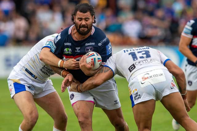 Dave Fifita had a big game in Trinioty's win over Rhinos. Picture by Bruce Rollinson.