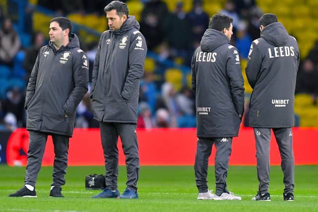 MANAGEMENT ROLE: For former Leeds United assistant Diego Flores, second from left, in the Argentina top flight. Picture by Dave Howarth/PA Wire.