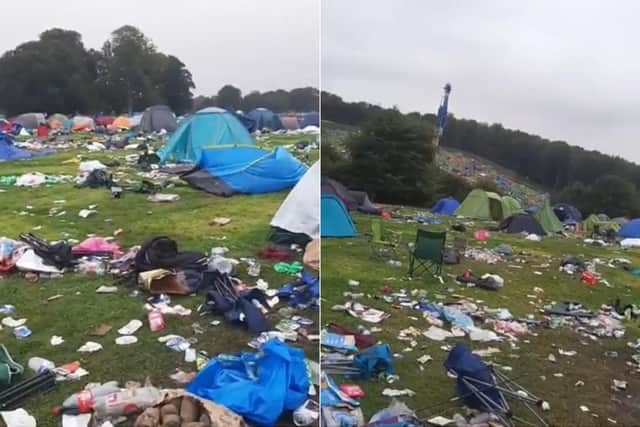 Tents and sleeping bags that have been left at the Leeds Festival campsite have been collected to be redistributed to those in need.