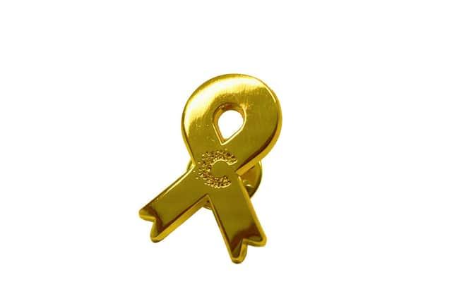 This September, show support and raise money for research into children’s and young people’s cancers by wearing a gold ribbon pin badge available from Cancer Research UK and TK Maxx stores to mark Childhood Cancer Awareness Month.