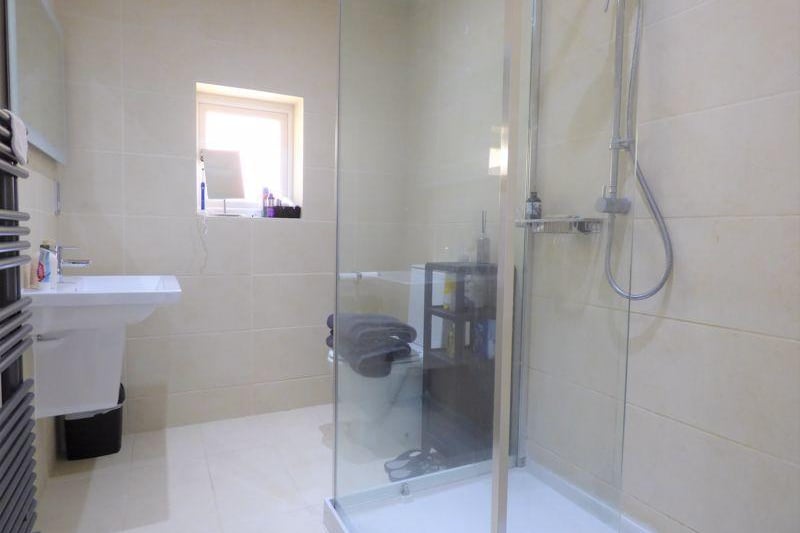 Redwood Heights, Lancaster. The shower room at the property. Picture by Lancastrian Estates.