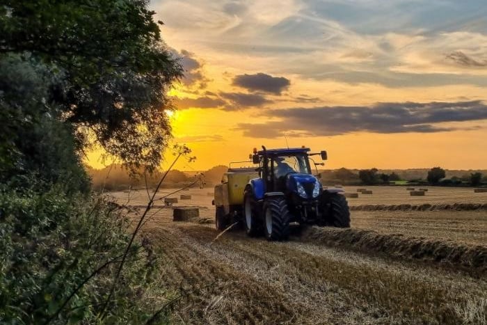 Sue Billcliffe shared her photo, "Out and about late evening watching the farmers in the fields."