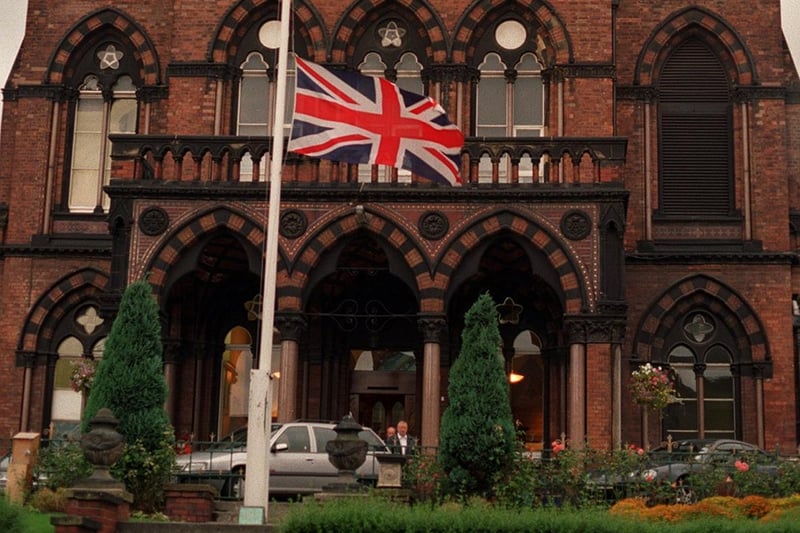 The flag at the Leeds General Infirmary was flown at  half mast in memory of Diana, Princess of Wales.