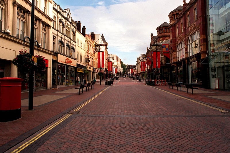 An empty Briggate on the morning of the funeral.