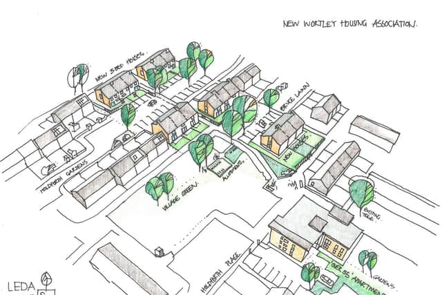 Plans for the new housing development.