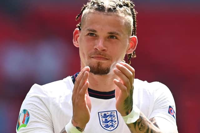 Leeds United midfielder Kalvin Phillips in action for England. Pic: Getty